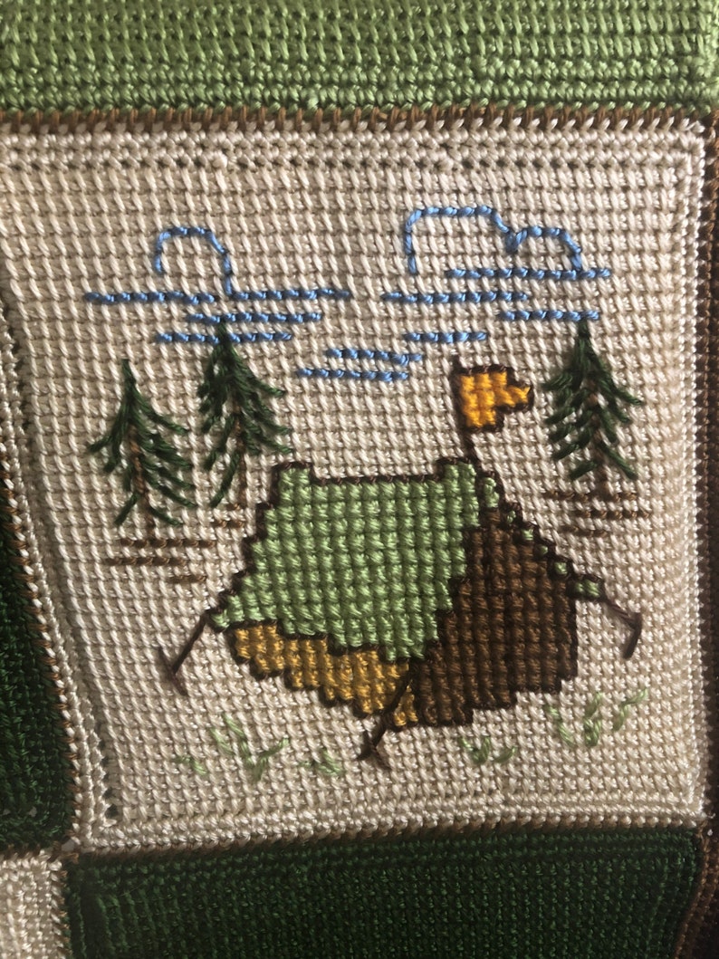 Camping Baby Blanket Camping Blanket Outdoors Baby Blanket Etsy