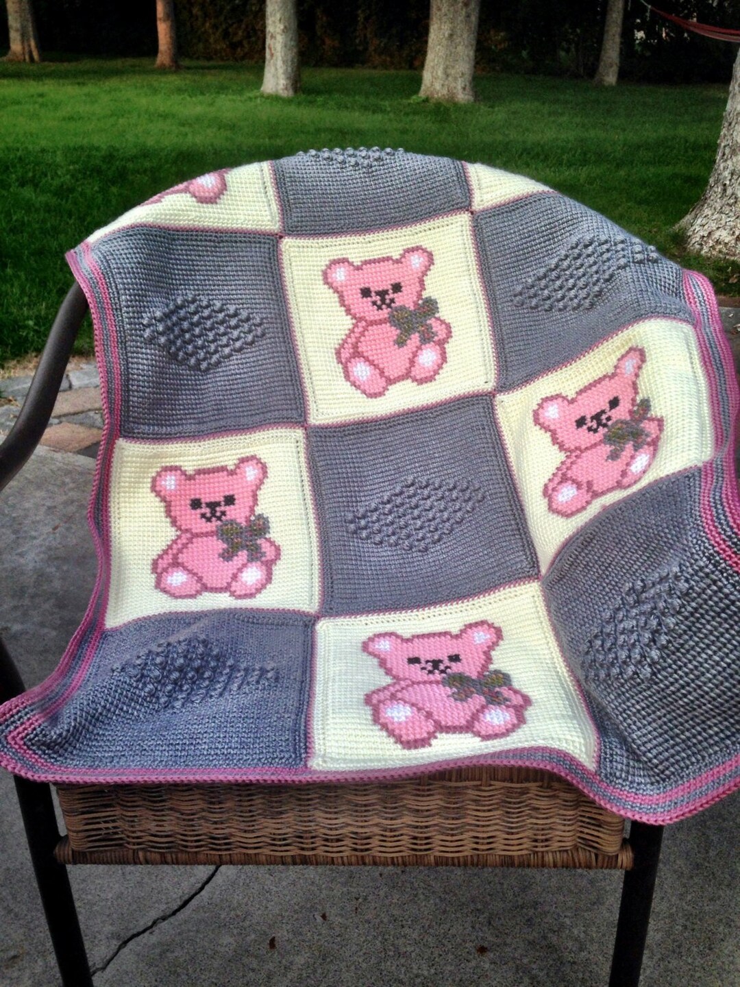 Teddy Bear Baby Blanket, Bear Baby Blanket, Teddy Bear Blanket, Bear