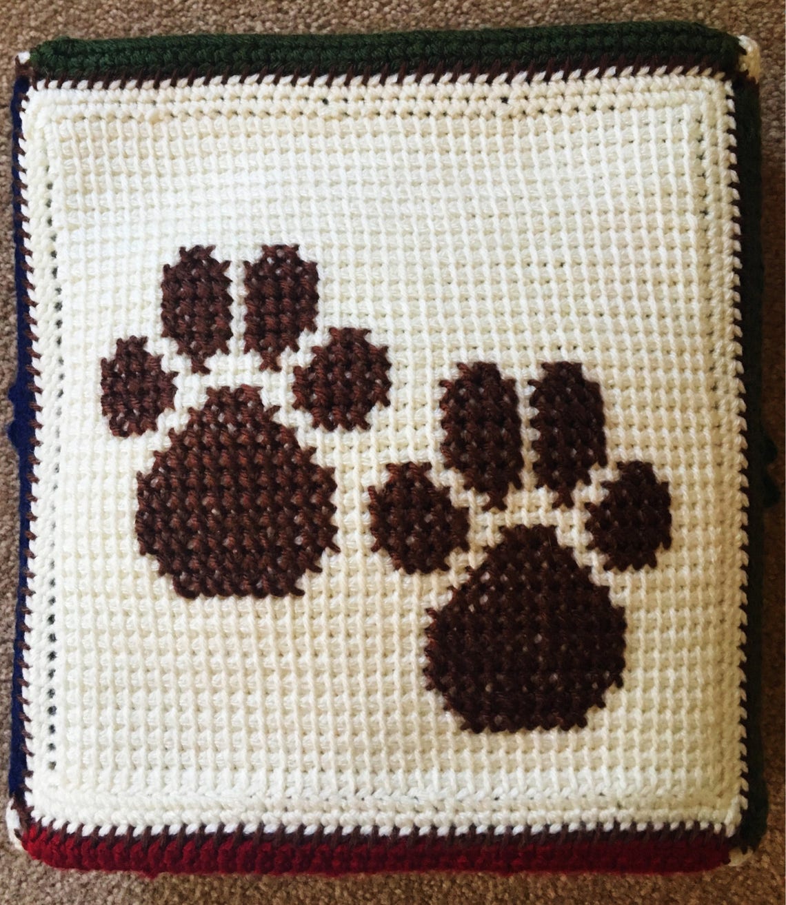 Paw Print Baby Blanket, Paw Blanket, Dog, Puppy Blanket, Puppy Baby