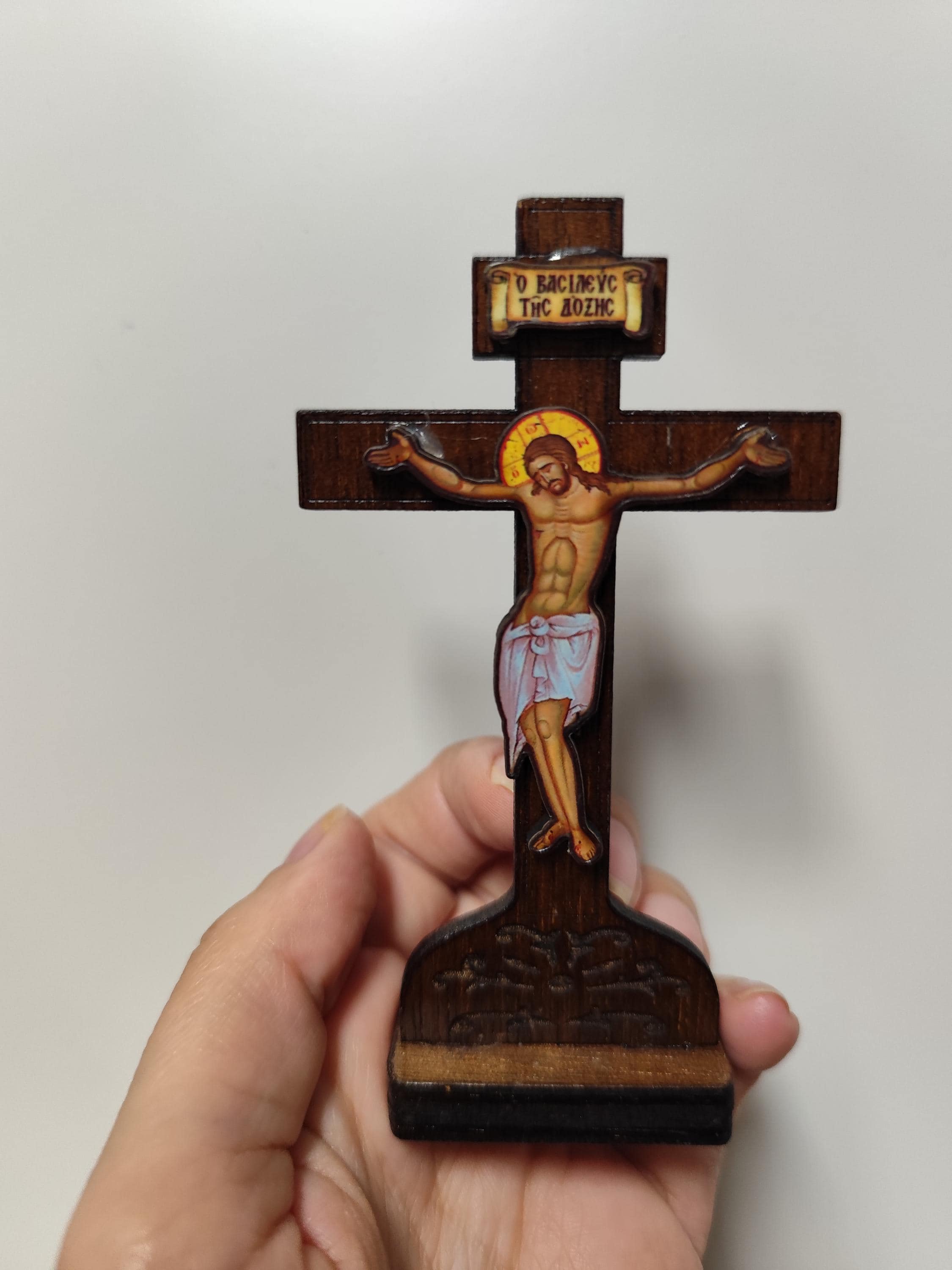 Wooden Orthodox Crucifix: Jesus Christ Icon, Handmade Cross - Etsy