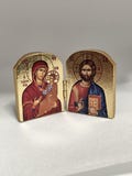 Orthodox Pocket Diptych Icon: Virgin Mary & Christ, Small Folding Travel Icon product logo