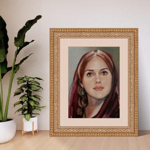 Hürrem Sultan  oil painting,Artistic Hürrem Sultan Portrait - Ottoman Themed Home Decor,35*25  Unique Ottoman Gift Idea