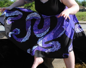 Octomaid Midi Skirt With POCKETS | Goth Ursula Sea Witch Octopus Tentacle Fashion | One Size and Plus Size