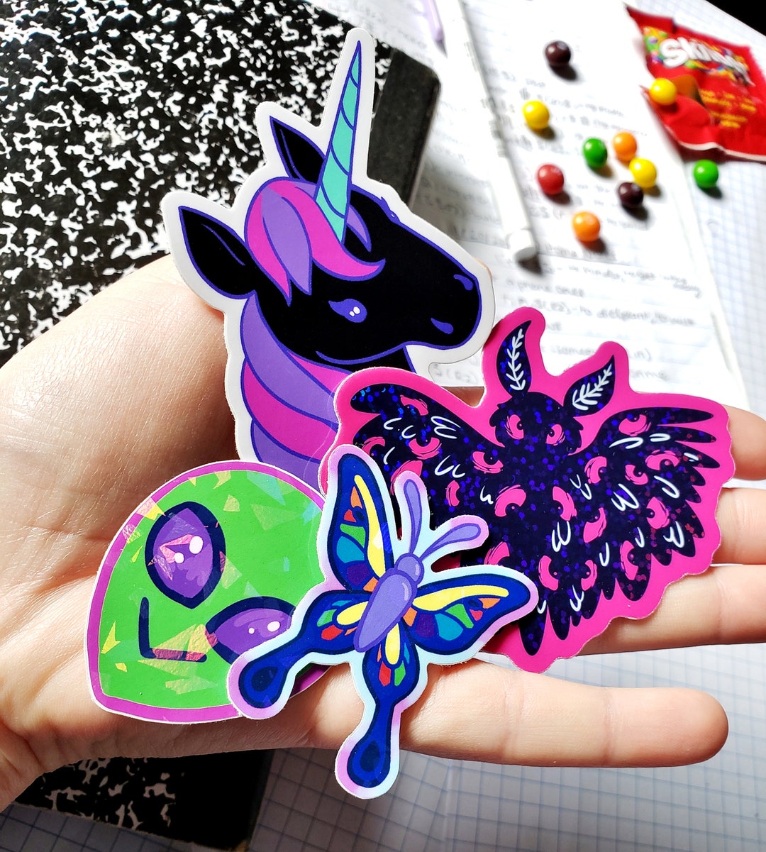 Sticker Bffae BFF Vinyl Sticker Pack | Nostalgic Sparkly Die Cut Sticker Set - Etsy