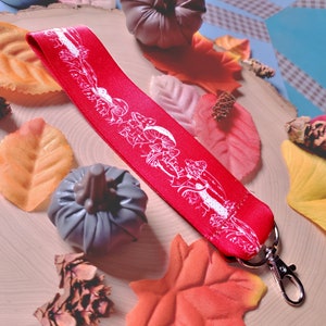 Mushroom Wrist Strap Lanyard | Cottagecore Keychain