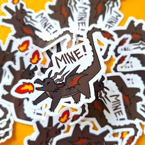 MINE Dragon Vinyl Sticker | Mystical Magical Fairytale Monster Sticker