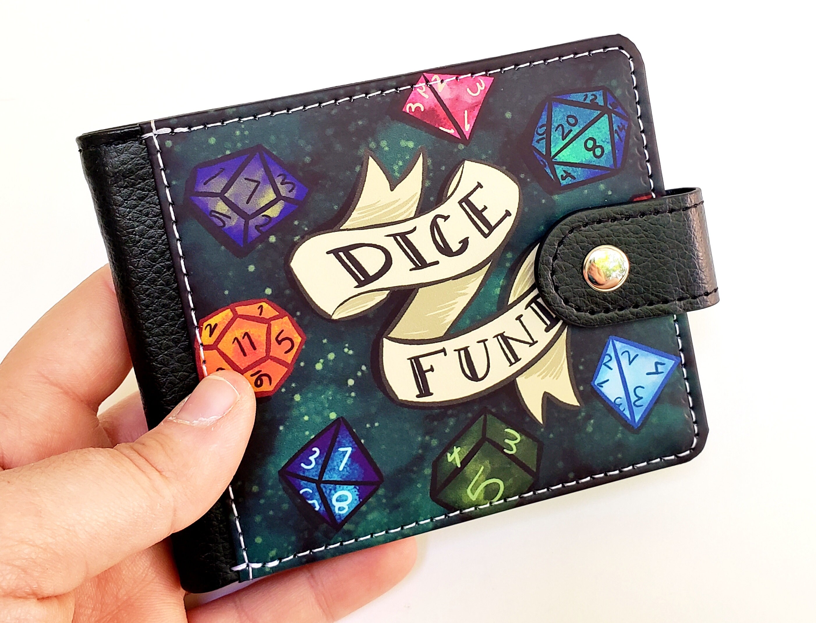 Dice Fund Wallet With Side Clasp and ID Window | Dnd Dungeons and ...