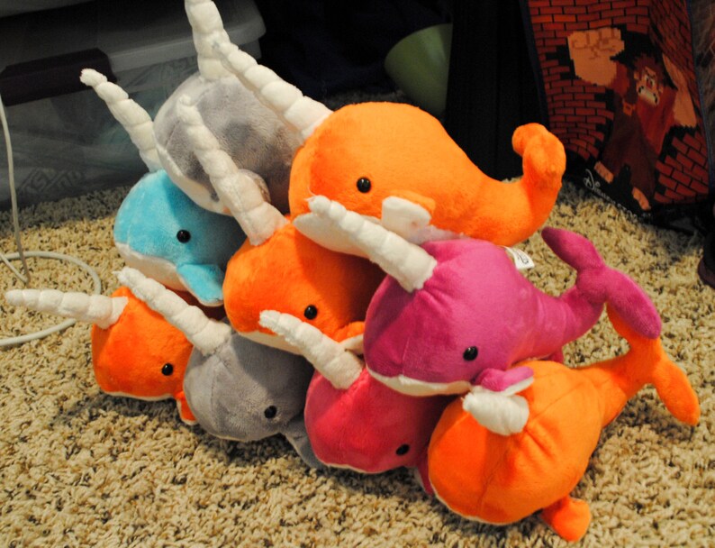 Narwhal Plush CHOOSE YOUR COLOR Made to order Cute Narwhal | Etsy