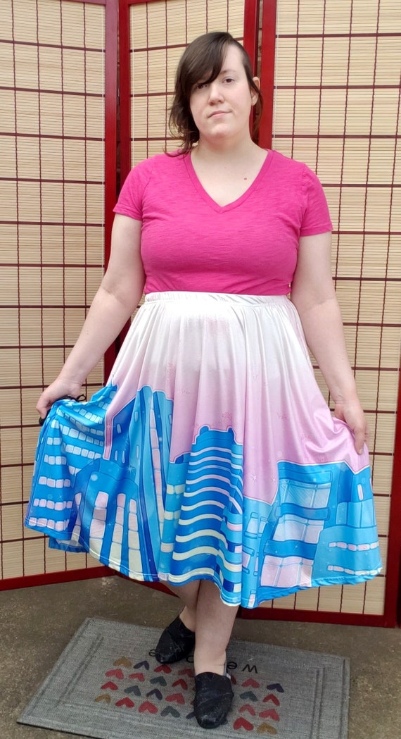Shoujo City Midi Skirt With POCKETS Sailor Moon Magical Girl Pastel Harajuku Fashion One Size and Plus Size Etsy