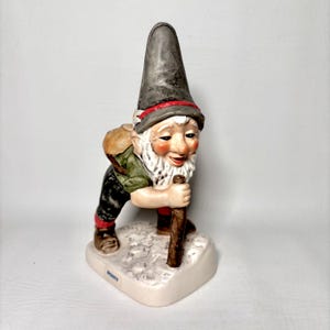Vintage Goebel Co-Boy Gnome Figurine &quot;Monty the Mountain Climber&quot; German Ceramic