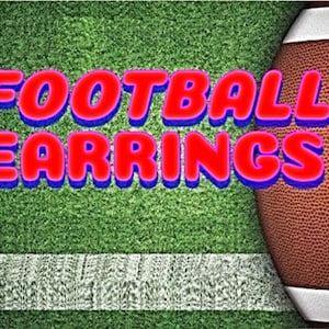 Met de hand bezaaide hangoorbellen voetbalseizoen Sports