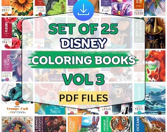 25 Mystery Classics Cartoons Coloring Books Bundle Vol 3 | Printable Color By Number PDF | Kids & Adults Digital Download