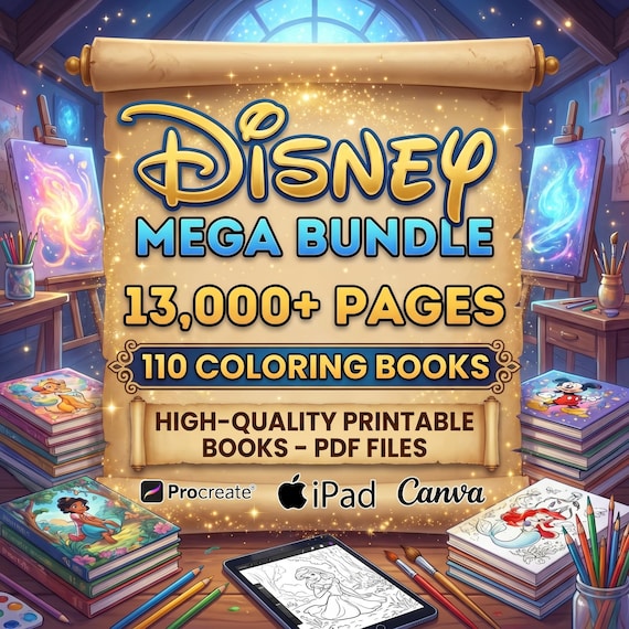 110 Mystery Coloring Books Bundle, Printable Color by Number PDF, 13,000 Pages, Hidden Picture Activity, Kids & Adults, Instant Download