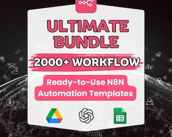 2000以上のn8nワークフロー自動化テンプレート：AI、電子メール、ソーシャルメディア（ZIPファイル）