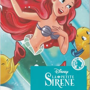 May include: A coloring book featuring Disney's The Little Mermaid, with Ariel and Flounder. The cover has a teal background with the title "Disney La Petite Sirene" and the text "50 coloriages myst&egrave;res in&eacute;dits". The book is from Hachette.