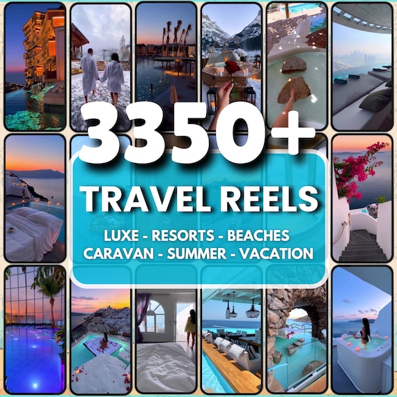 Luxury Travel Reels Bundle: Beach & Resort Videos (MRR PLR)