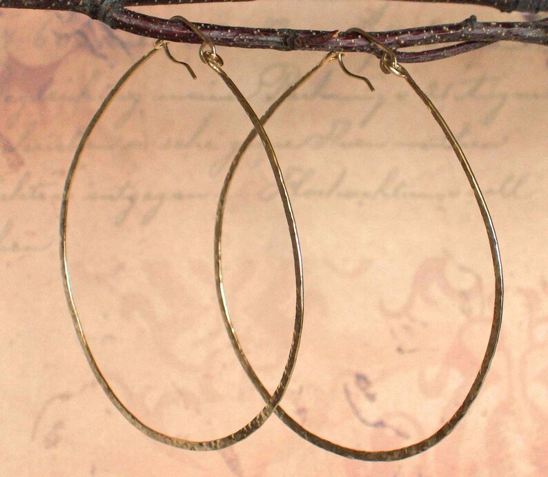 X Extra Large 3 Gold Hoop Earrings 14k Yellw Gold Thick Etsy