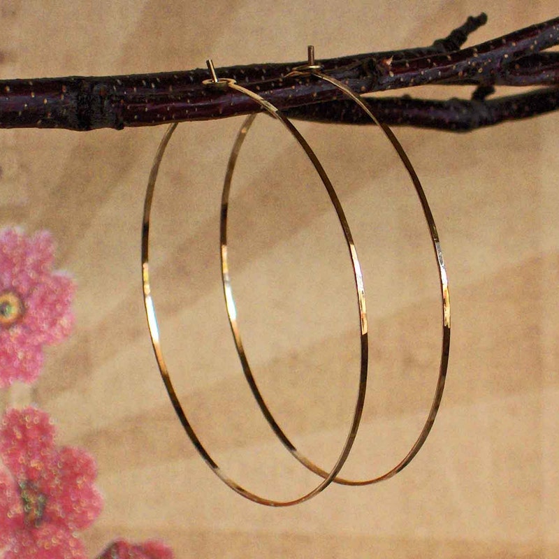 Large Golden Hoop Earrings