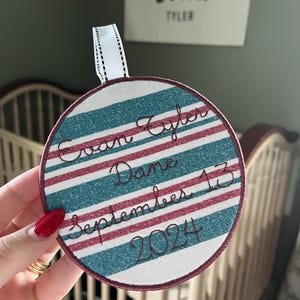 Baby Blanket/Clothing Keepsake Ornament Tag • Hospital Blanket Keepsake Ornament