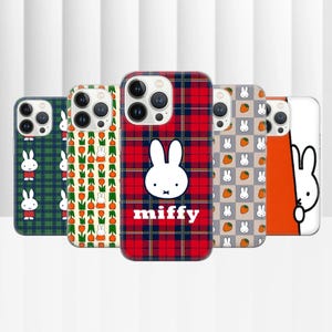 Miffy Handyhülle, iPhone 16 15 14 13 12 11 Pro max, Plus, X, Samsung Galaxy S24 S23 S22 S20 Ultra, Pixel 8 Pro