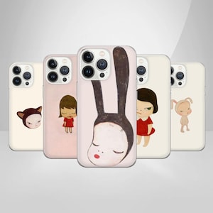 Étui pour portable Yoshitomo Nara, coque esthétique pour iPhone 16 15 14 13 12 11 Pro max, Plus, X, Samsung Galaxy S24 S23 S22 S20 Ultra, Pixel 9 8