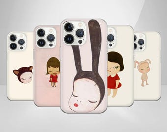 Etui na telefon Yoshitomo Nara, estetyczne etui iPhone 16 15 14 13 12 11 Pro max, Plus, X, Samsung Galaxy S24 S23 S22 S20 Ultra, Pixel 9 8