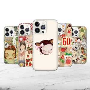 Yoshitomi Nara Handyhülle, Aesthetic Cover iPhone 16 15 14 13 12 11 Pro max, Plus, X, Samsung Galaxy S24 S23 S22 S20 Ultra, Pixel 9 8