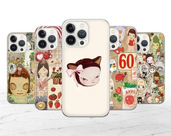 Etui na telefon Yoshitomo Nara, estetyczne etui iPhone 16 15 14 13 12 11 Pro max, Plus, X, Samsung Galaxy S24 S23 S22 S20 Ultra, Pixel 9 8