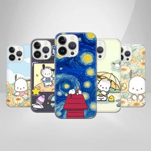 Custodia per telefono Pochacco, carina, custodia estetica per iPhone 16 15 14 13 12 11 Pro max, Plus, X, Samsung Galaxy S24 S23 S22 S20Ultra, Pixel 9 8