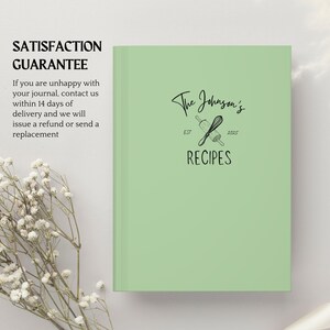 Personalized Recipe Book Custom Honeymoon Journal Gift For Newlywed Name Recipe Journal Homemade Meals Customized Notebook Cook Book Journal