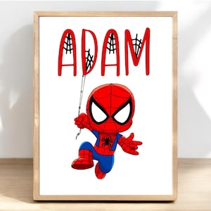 Personalized Spiderman child poster