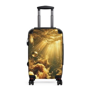 Suitcase Luxury Travel Luggage Designer Overnight Case Stylish Rolling Suitcase Premium Weekend Getaway Tote by BlackWolfB