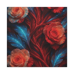 Red Rose Canvas Print: Vibrant Floral Wall Art