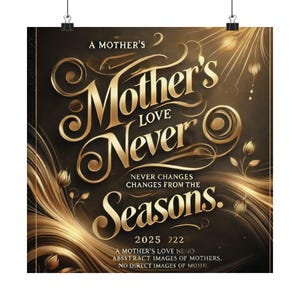 Elegant Mothers Love Poster Vintage Wall Art for Mom Gift for Mothers ...