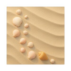 Beach Shells Canvas Wall Art, Nautical Decor, Coastal Home, Shell Decor, Ocean Wall Art, Gift for Beach Lovers