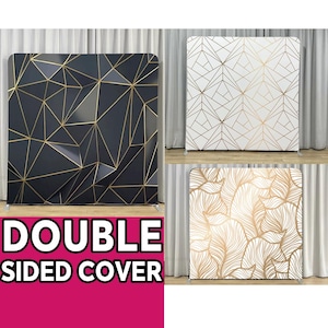 Gold black bokeh Photobooth Backdrop Square Stand Cover 8*8ft Backdrop Frame for baby shower backdrop birthday backdrop party decor banner