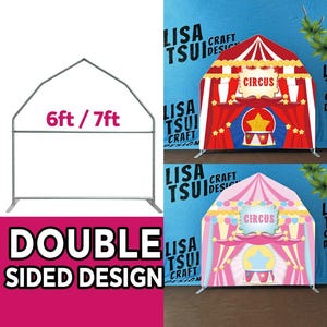 Circus Tent Backdrop Arch Stand Cover Backdrop Frame for baby shower backdrop birthday party backdrop photo booth party wood barn farm