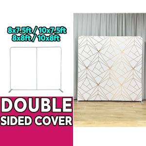 Gold white bokeh Photobooth Backdrop Square Stand Cover 8*8ft Backdrop Frame for baby shower backdrop birthday backdrop party decor banner