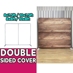Wood Backdrop Square Stand Cover 8x8 Backdrop Frame for baby shower backdrop birthday custom backdrop party decor banner photobooth