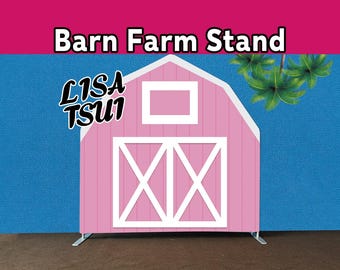 Pink Farm Barn Arch Backdrop Stand Cover Backdrop Frame for baby shower backdrop birthday party backdrop photo booth party decor barn farm