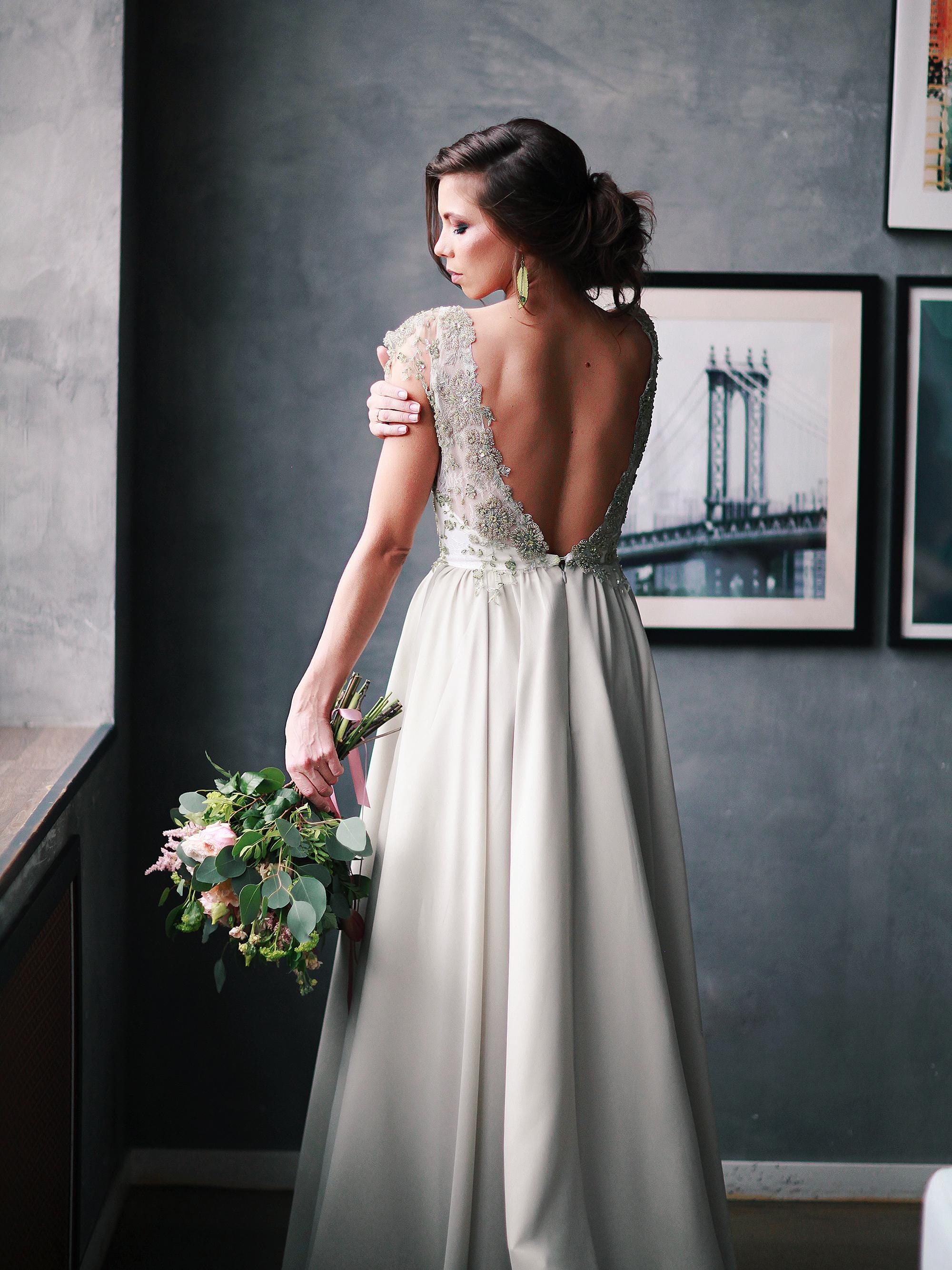 V Neck Chiffon Dress