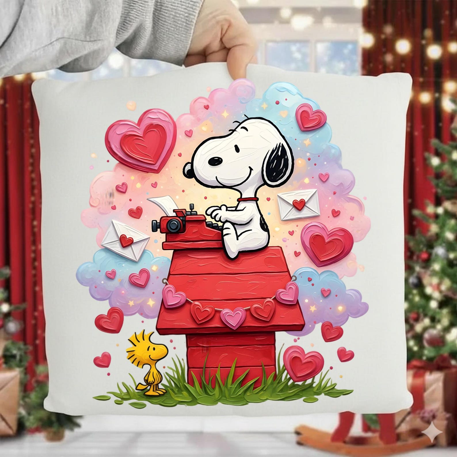 Valentine Typewriter Snoop PNG, Cute Snoopy Writing Love Letters, Heart ...