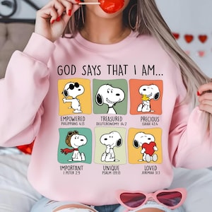 Gud säger att jag är söt hund kristen tro PNG stärkt värdefull värdefull viktig unik älskad bibelvers skjorta digital nedladdning