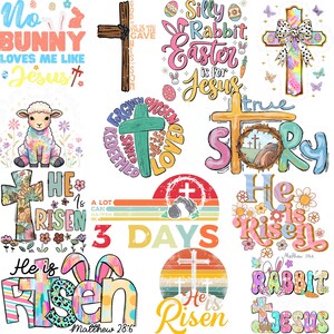 Easter Christian Digital Bundle, Easter Png, He Is Risen, Xoxo Svg, Love Like Jesus Svg, Christian Shirt, Png, Svg Files For Cricut