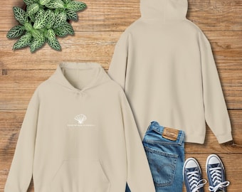 Beachy Seashell Hoodie: Küstenozean-Thema Pullover