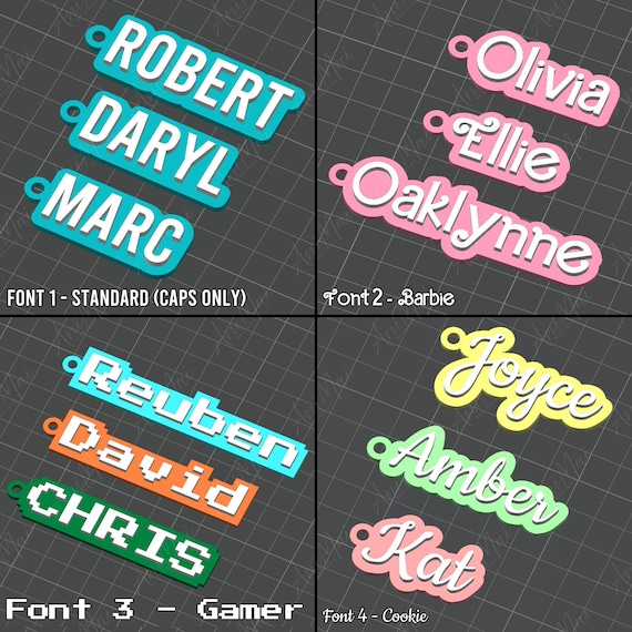 Custom Name Keychain 3D Print Sign STL File, Digital Download