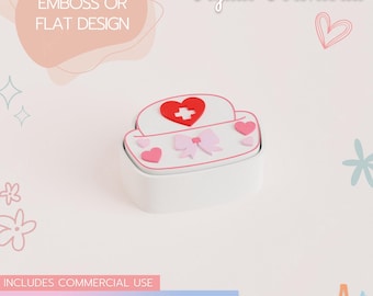 Sjuksköterskehatt Fidget Clicker 3D-utskrift STL-fil, digital nedladdning