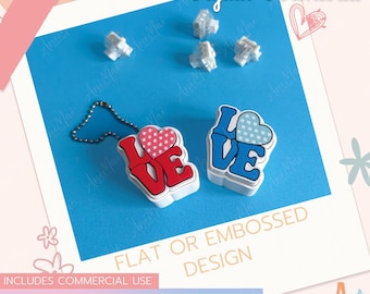 LOVE Heart Valentine's Fidget Clicker 3D-utskrift STL-fil, digital nedladdning