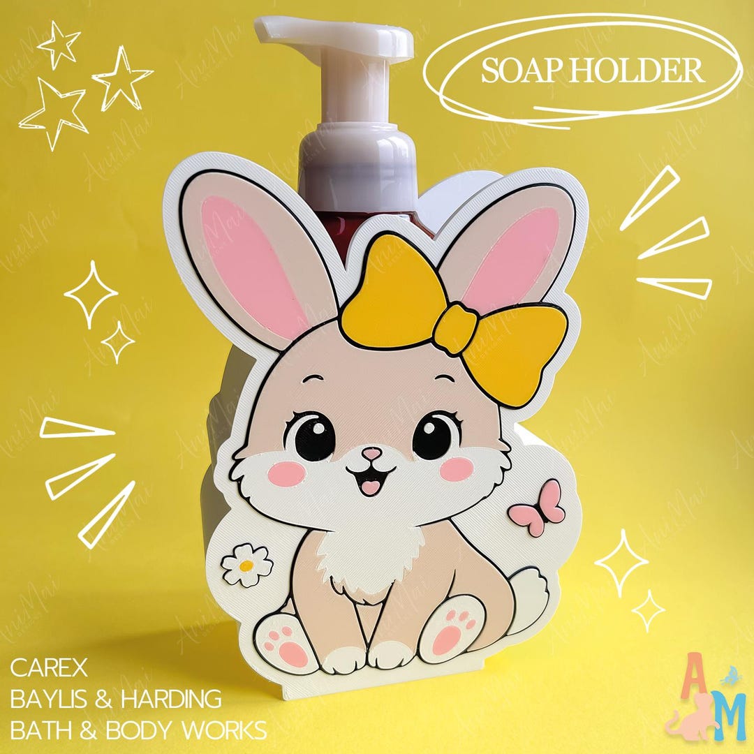 Bunny Rabbit Bottle Soap and Hand Wash Dispenser Holder - Etsy