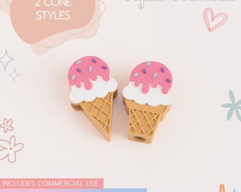 Charm de pulsera/paracord con diseño de goteo de helado, archivo STL para impresión 3D, descarga digital